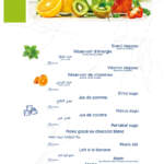 Menu Pitondoner Morocco